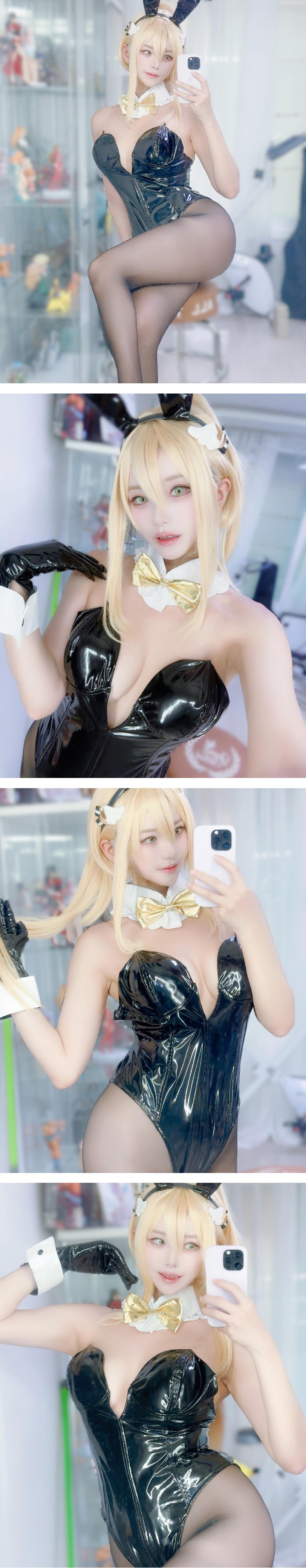 믿고보는 나리땽 검스 바니걸 하이레그핏 + 아찔한 가슴골