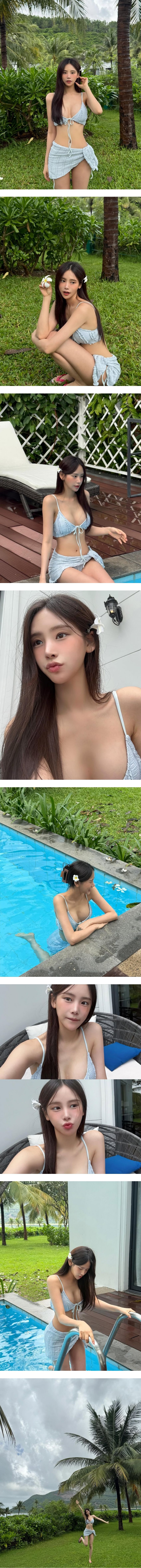 고말숙 친구 햄재희 수영장 하늘색 끈비키니 몸매 근황