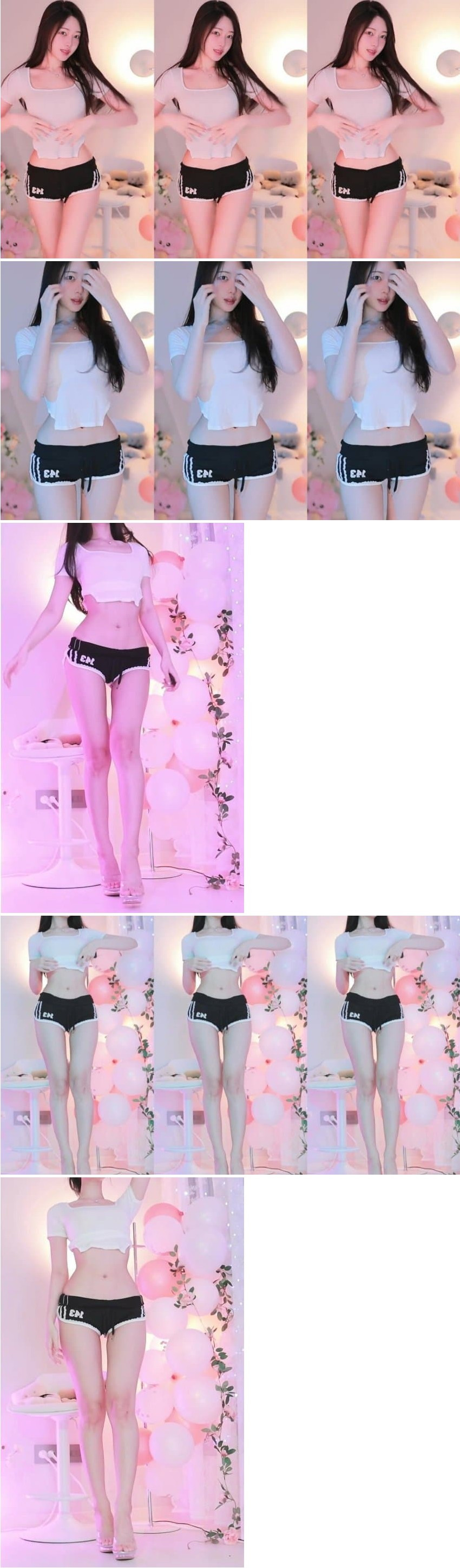 숲 여캠 골반 & 허리 원탑 아윤 팬티급 검정 돌핀 몸매