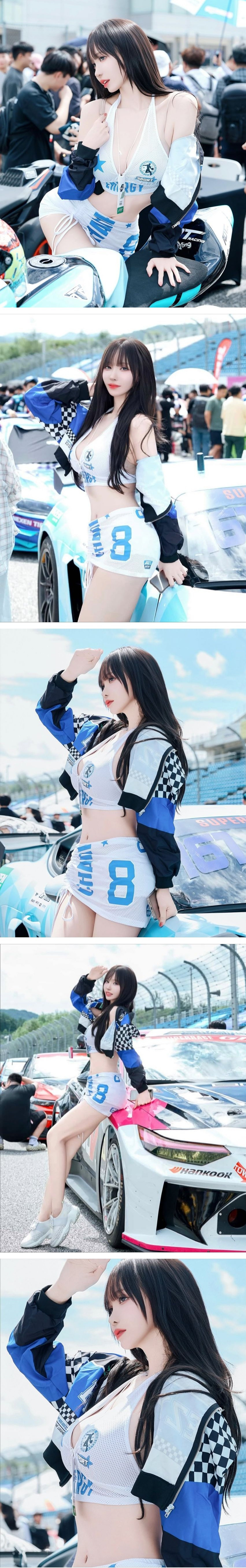 레이싱 모델도 소화하는 9등신 F컵 겨우디 몸매